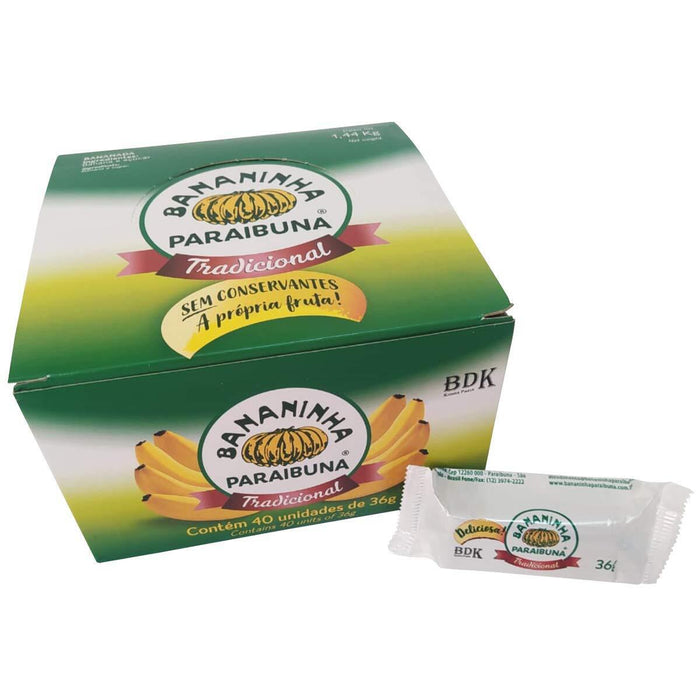 Box with 40 Units of Bananinha Paraibuna - 36g