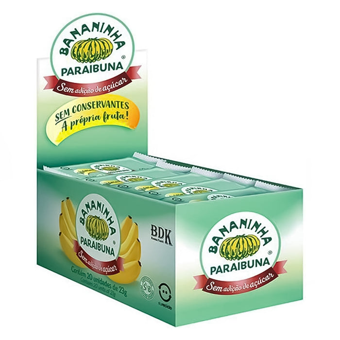 Box with 20 Units of Sugar Free Bananinha Candy 23g