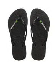 Havaianas Brazil Slim Black Flip-Flops