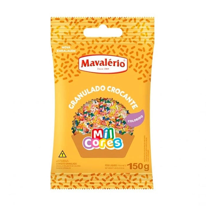 Crispy Colored Chocolate Sprinkles (Granulado Colorido) - 150g BEST BEFORE 21/08/2025
