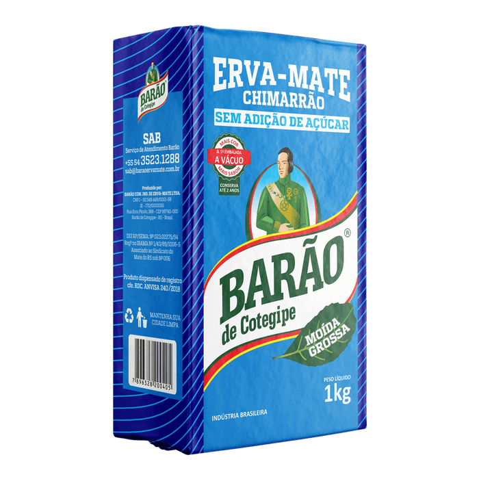 Barao Mate Tea Coarse Ground (Erva Mate Moida Grossa) - 1Kg BEST BEFORE 30/08/2026