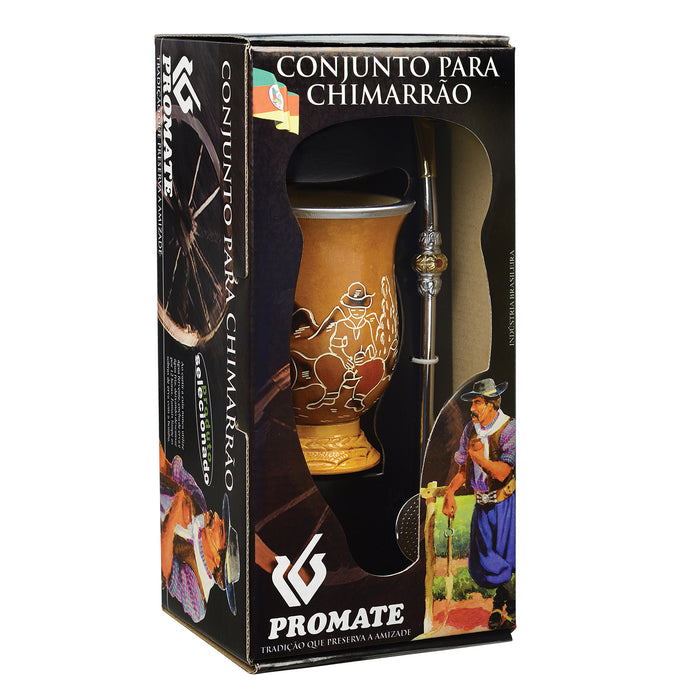 Promate Black Box Kit Cuia e Bomba for Mate Tea