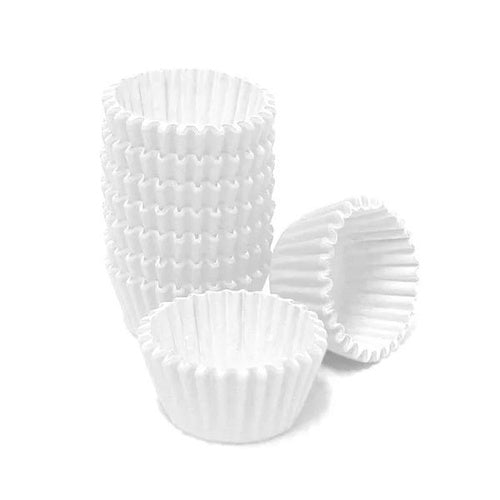 Brigadeiro White Paper Cups Size 6 (100 very small paper cups)