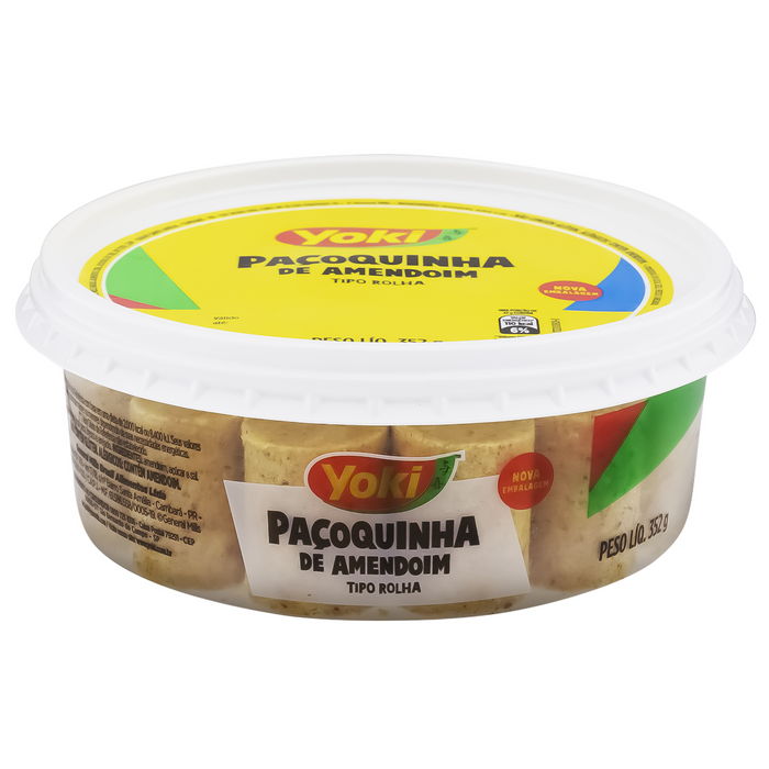 Yoki Sweet Peanut Rolls (Pacoquinha Rolha) - 352g