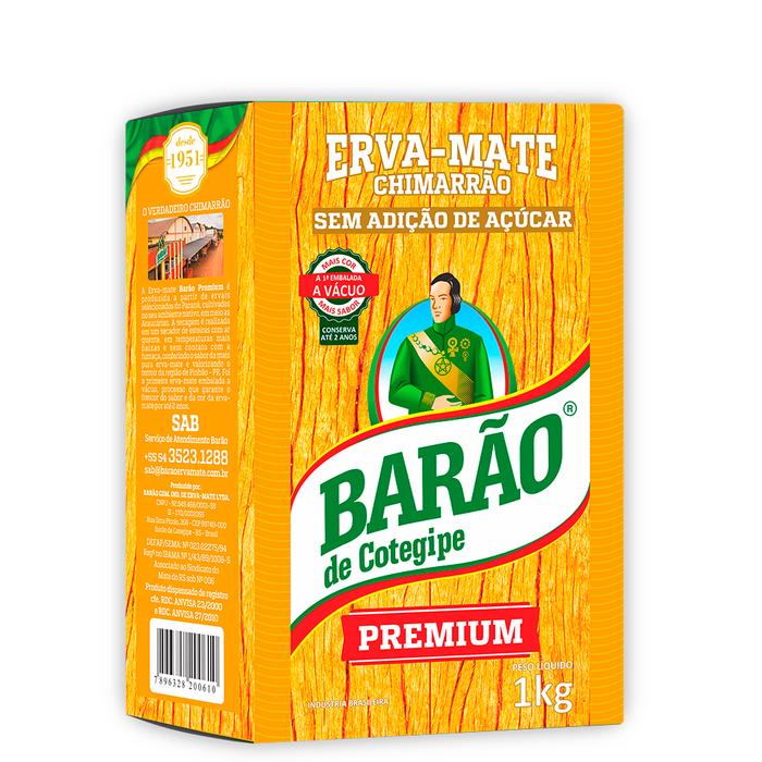 Barao Mate Tea Premium - 1kg BEST BEFORE 30/09/2026