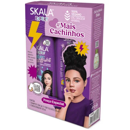 SKALA Kids Perfect Little Curls Kit – Shampoo & Conditioner (Kit Skala Mais Cachinhos Shampoo e Condicionador) - 325ml