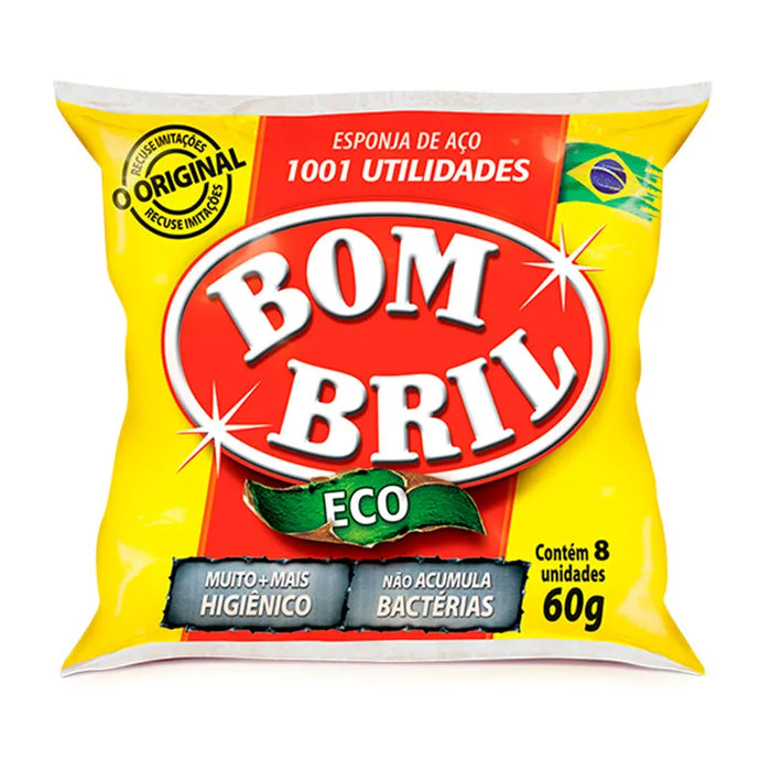 Bombril (Palha de aco Bombril) - 60g (8 pack)