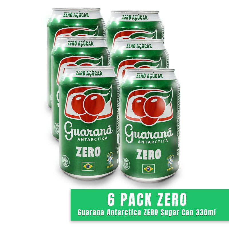 Guarana Antarctica Zero Sugar Can - 6 Pack - 330ml