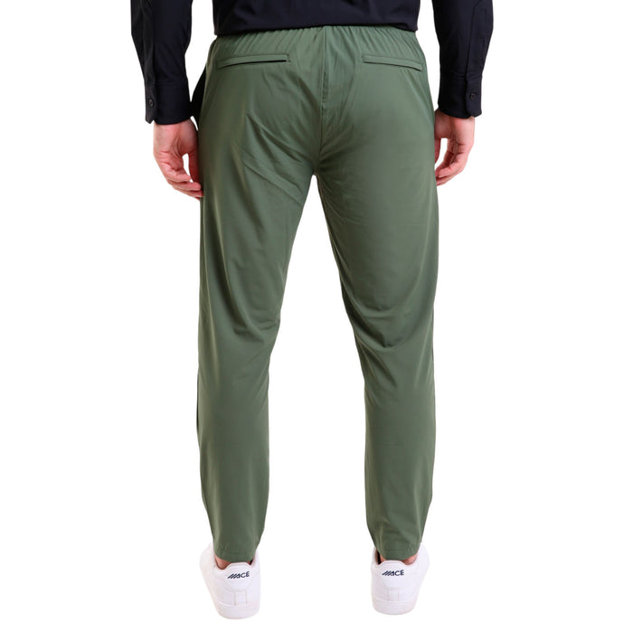 Men's Microfiber Pants with Slash Pockets Military Green