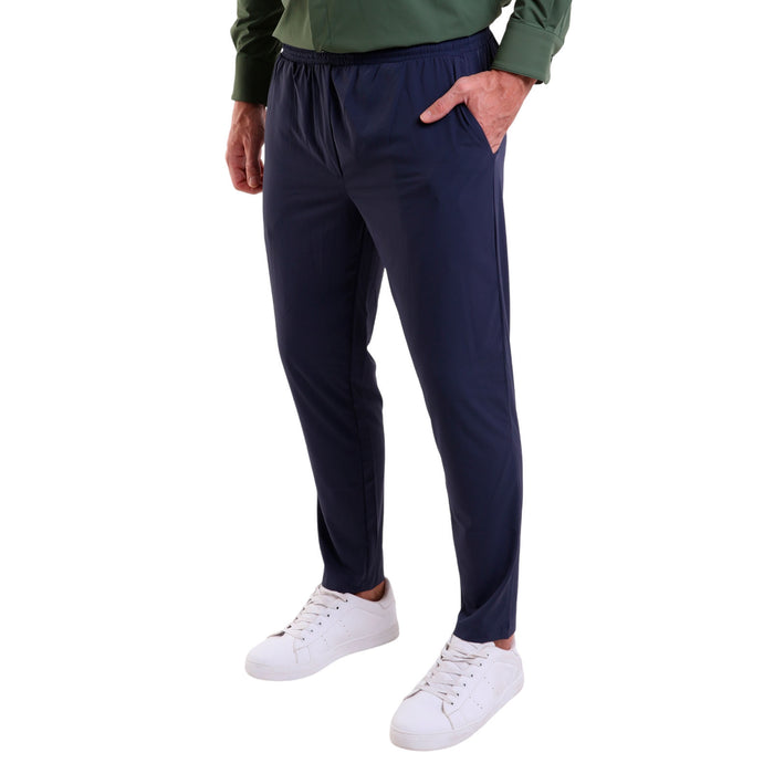 Men's Microfiber Pants with Slash Pockets Navy