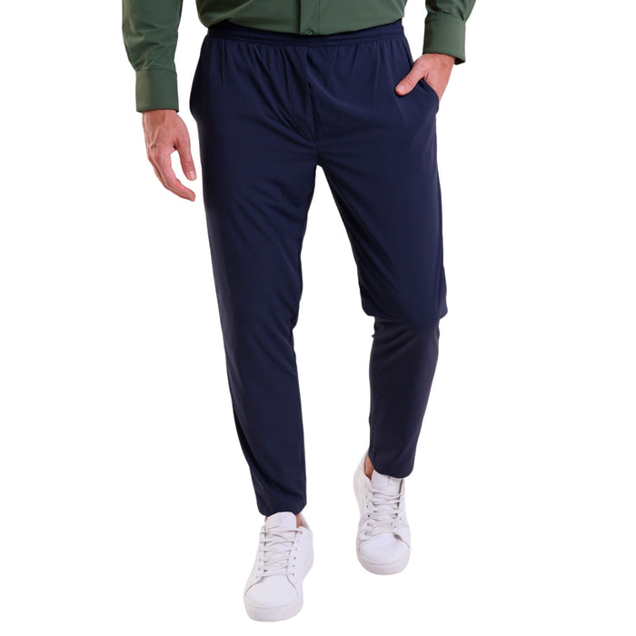 Men's Microfiber Pants with Slash Pockets Navy