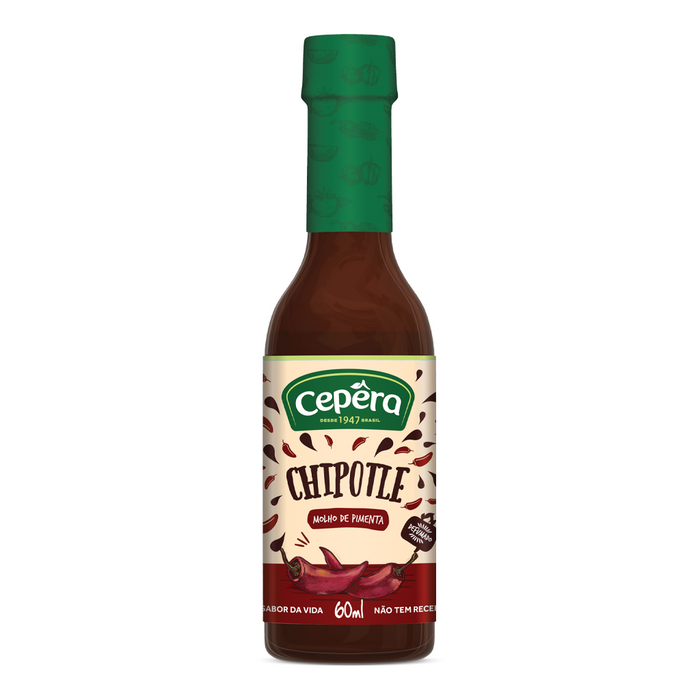 Cepera Chipotle Smoked Pepper Sauce (Molho Defumado de Pimenta) - 60ml