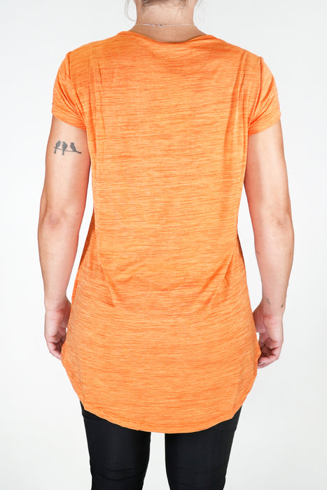 Women's Basic Tech T-Shirt, Antibacterial, UV50+ Orange