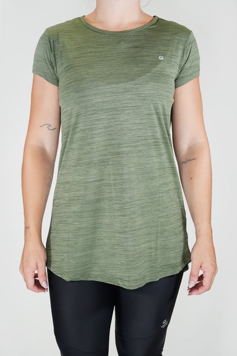 Women's Basic Tech T-Shirt, Antibacterial, UV50+ Green