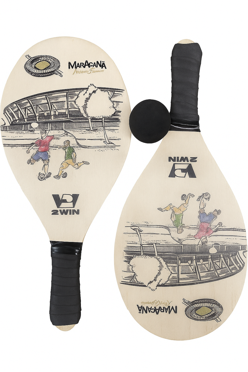 Wooden Frescobol Rackets - Maracana