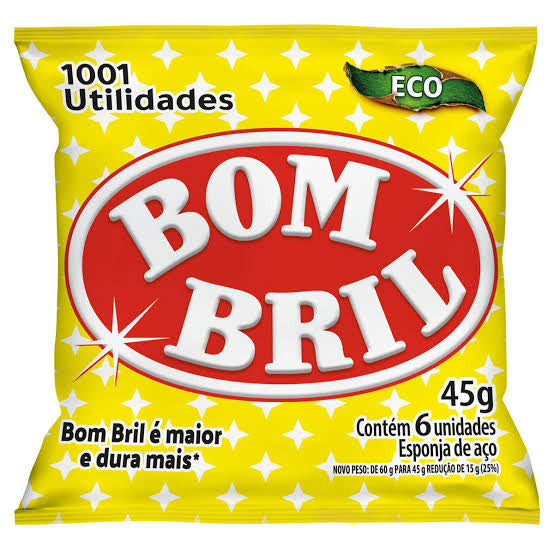 PACK 20 Units - Bombril (Palha de aco Bombril) - 45g