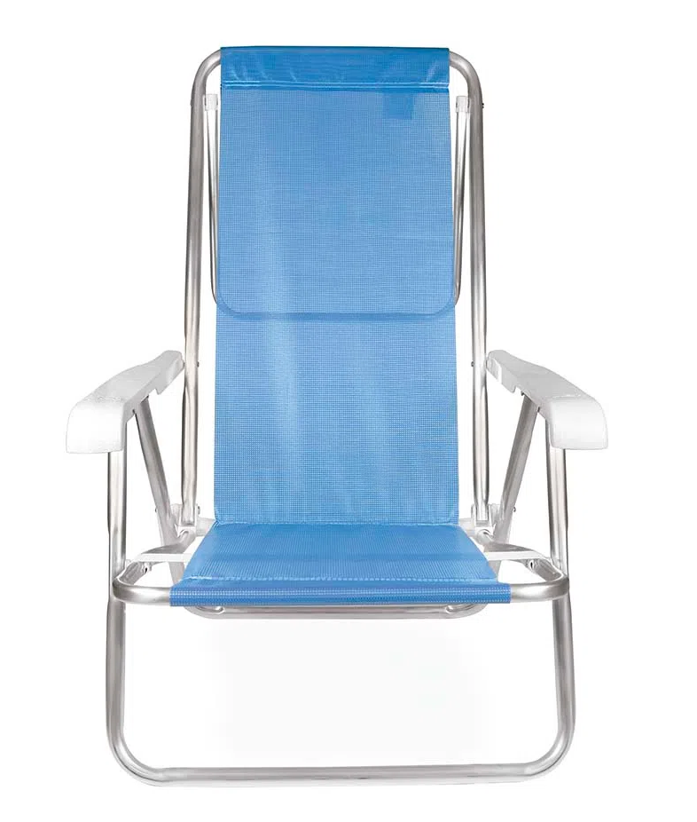 8-Position Aluminium Reclining Chair Blue Sanet – MOR