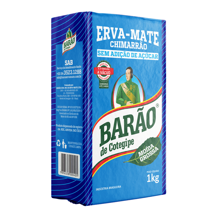 Barao Mate Tea Coarse Ground (Erva Mate Moida Grossa) - 1Kg