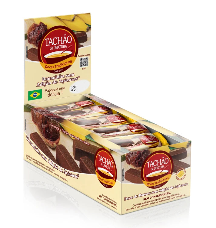 Box with 24 Units of Sugar Free Banana Brownie Tachao – 30 g