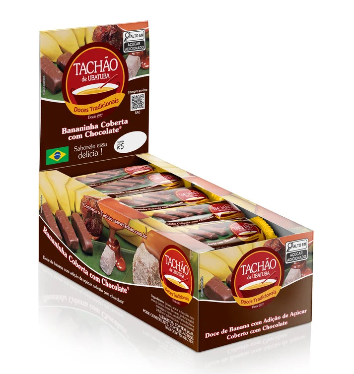 Box with 24 Units of Banana Brownie with Chocolate Tachao – 25g