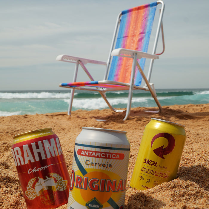 Beach Chair 8 positions aluminium - blue, pink and orange  (Cadeira de Praia 8 posicoes)