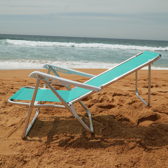 Beach Chair 8 positions aluminium - Green (Cadeira de Praia 8 posicoes)