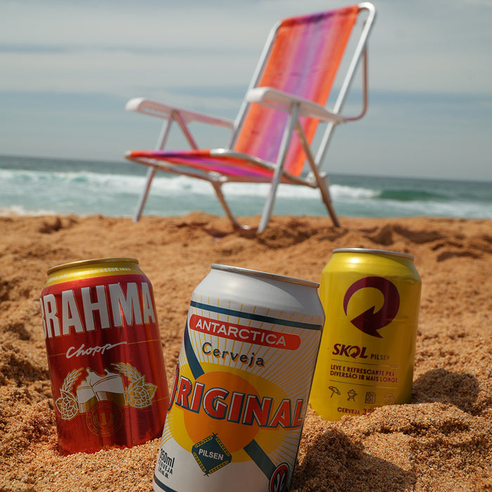 Beach Chair 8 positions aluminium - orange, red and purple  (Cadeira de Praia 8 posicoes)