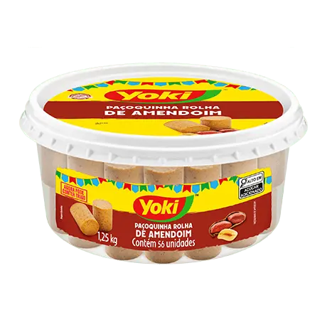 Yoki Sweet Peanut Rolls (Pacoquinha Rolha) - 1250g