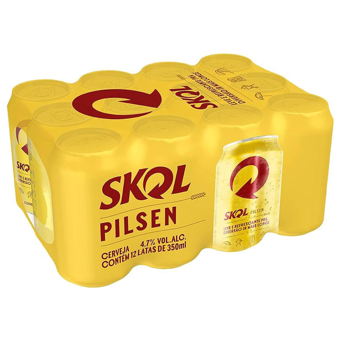 EXPIRED AT 01/02/25 - NEW 12 PACK - Skol Beer Can 350ml - BULK BUY AND SAVE$$ BEST BEFORE 01/02/25